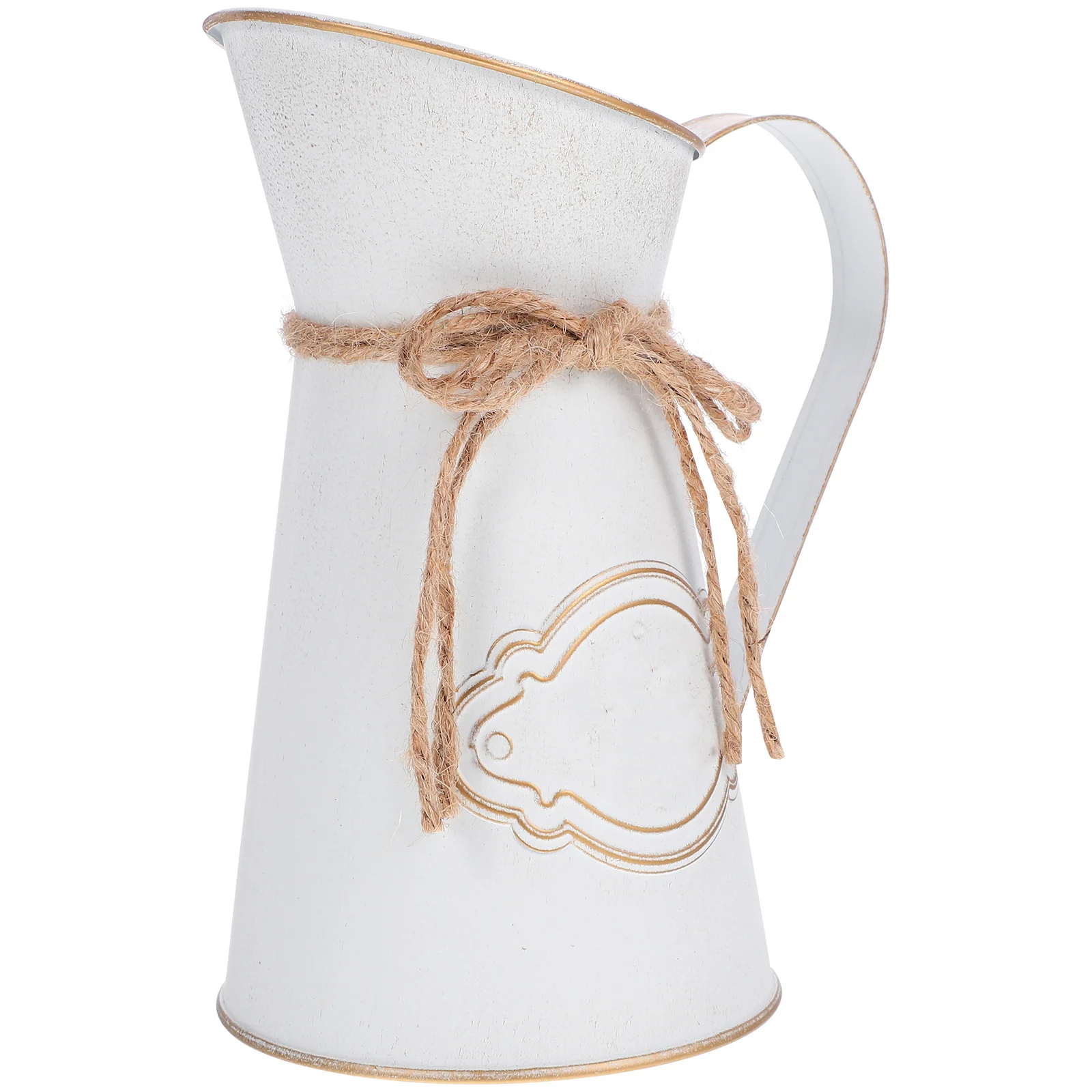 

Rustic Metal Flower Jug Galvanized Vase for Home Office Hotel Balcony Dried Flower Holder Floral Arrangement Pot Decorative