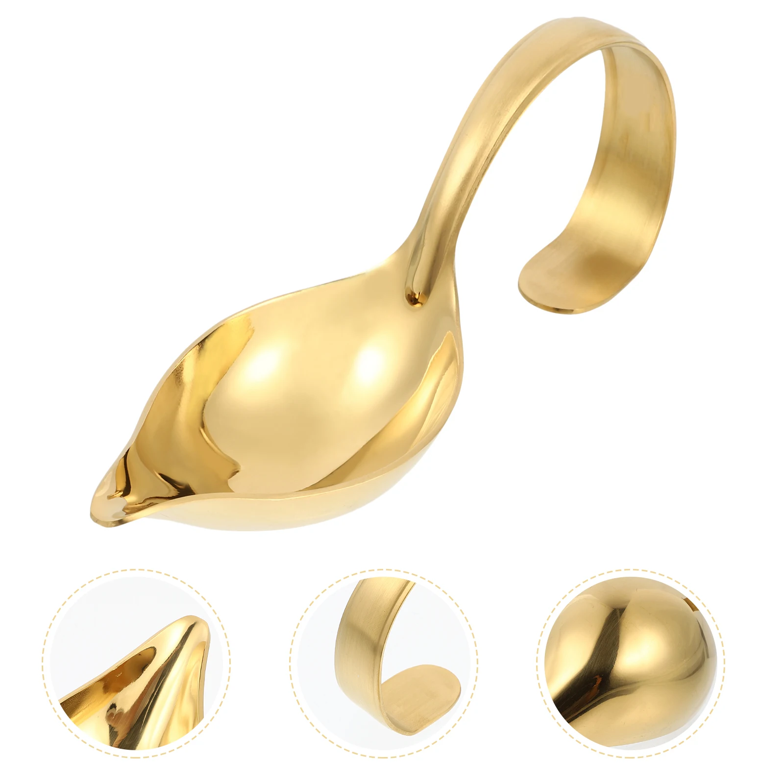 

Stainless Steel Sauce Spoon High Quality Safe Ergonomic Drizzle Spoons Kitchen Decorative Easy Clean Culinary Household Sugar