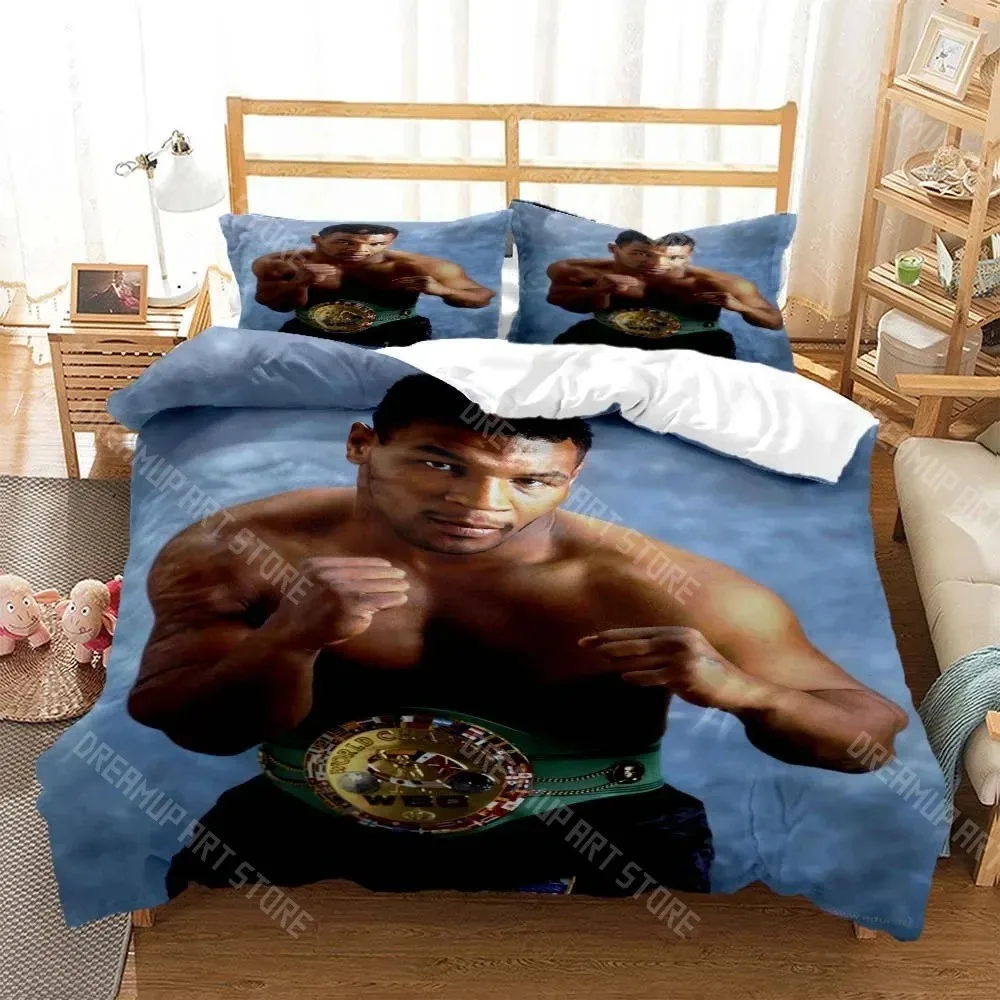 3D Printed Mike Boxing Tyson Bedding Set for Boys Girls Duvet Cover Pillowcase Twin Queen King Full Single Double Sizes
