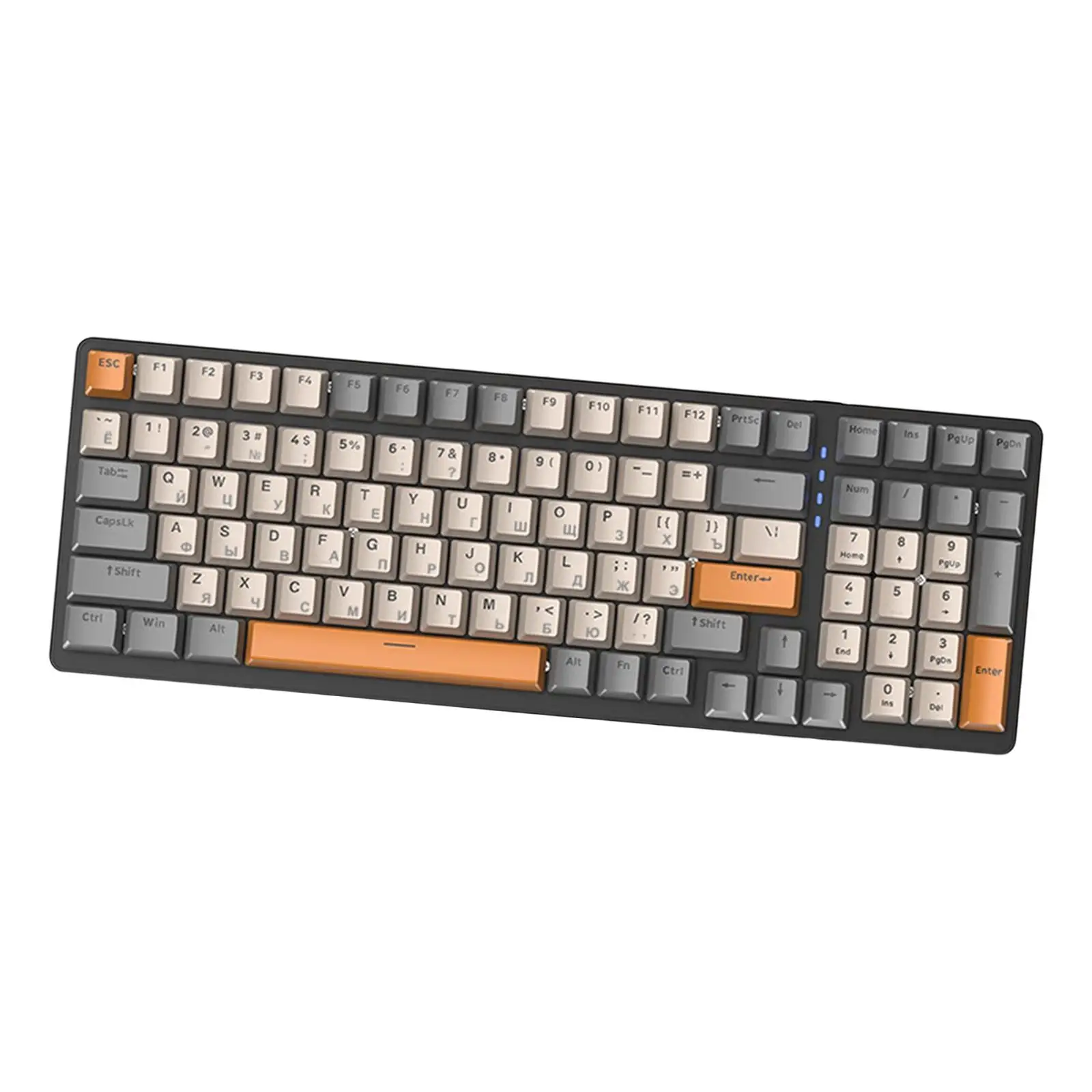 Durable Mechanical Keyboard With 98 Allocation USB Wired Type C Ergonomics Excellent RGB Backlit Easy To Plug And Unplug
