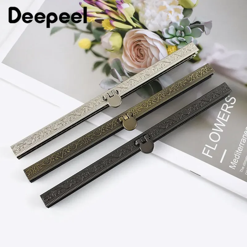 2-5pcs deepeel 19cm Metall geprägte Tasche Schloss Clutch Münz geldbörse Rahmen Taschen Verschluss Nähen Hardware Brieftasche Zubehör Handtasche