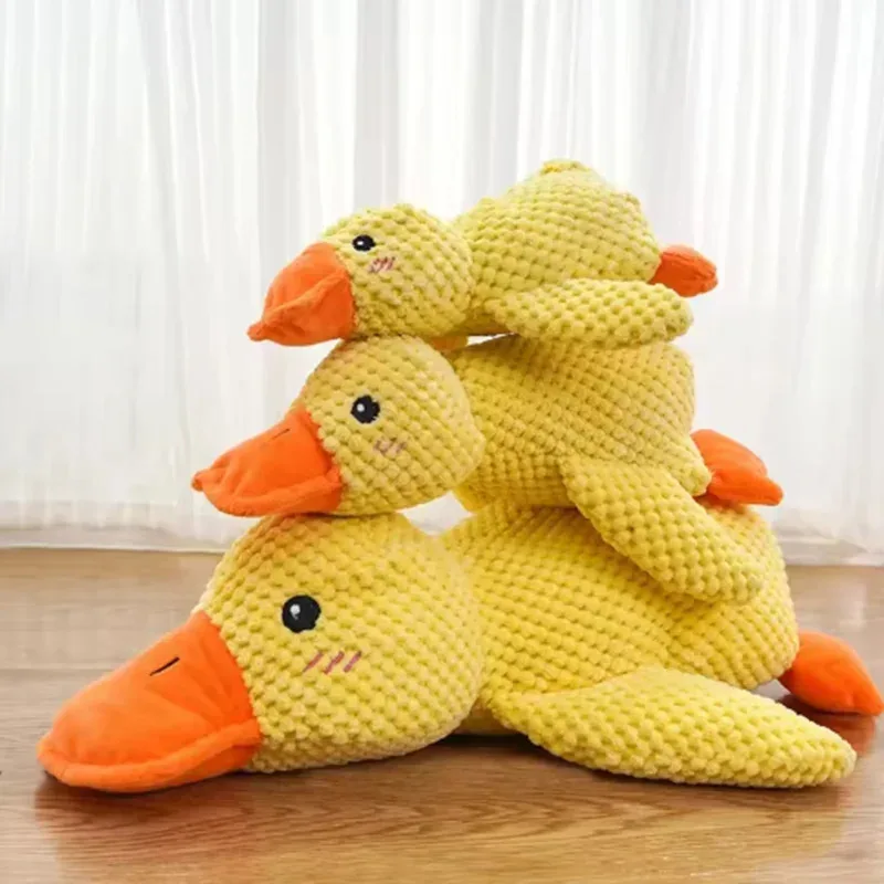 

Interactive Plush Dog Toy Duck With Squeaker Sound Bite Resistant Chew Toys For Puppy Teeth Grinding Anxiety Relief Boredom