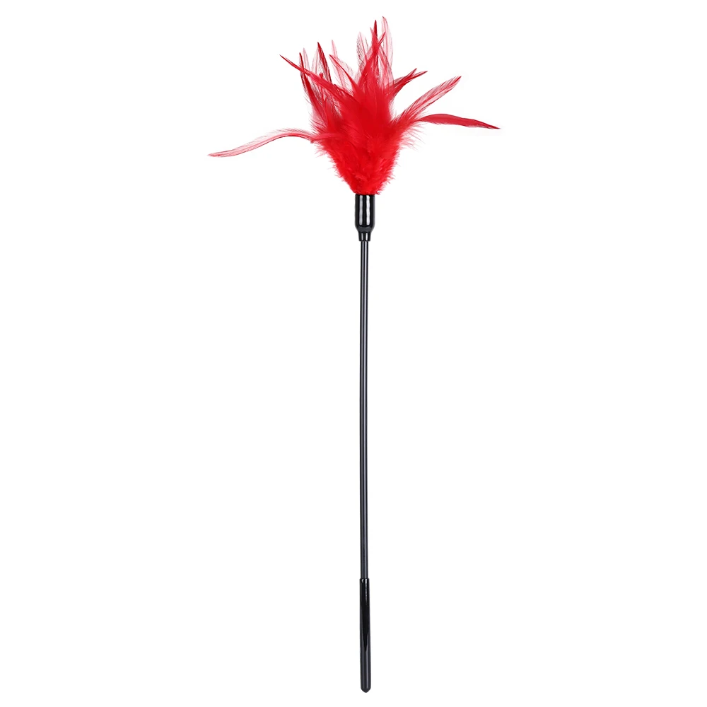 

Red Soft Feather Stick Flirting Tickle Spanking Whip Stimulate Body Props Alternative Bed Passion Sex Toys for Women and Couple