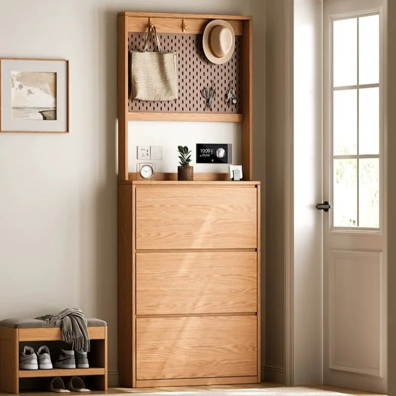 Narrow Hotel Shoe Cabinet Slim Balcony Hidden Vintage Entrance Shoe Cabinet Space Saving Book Banco Zapatero Hallway Furniture