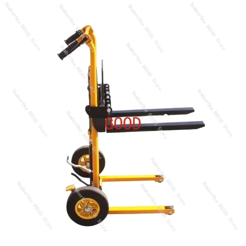 

200kg Load-bearing Forklift, Portable Manual Handling Stacker, Light and Small Household Lift Truck, Hydraulic Unloading