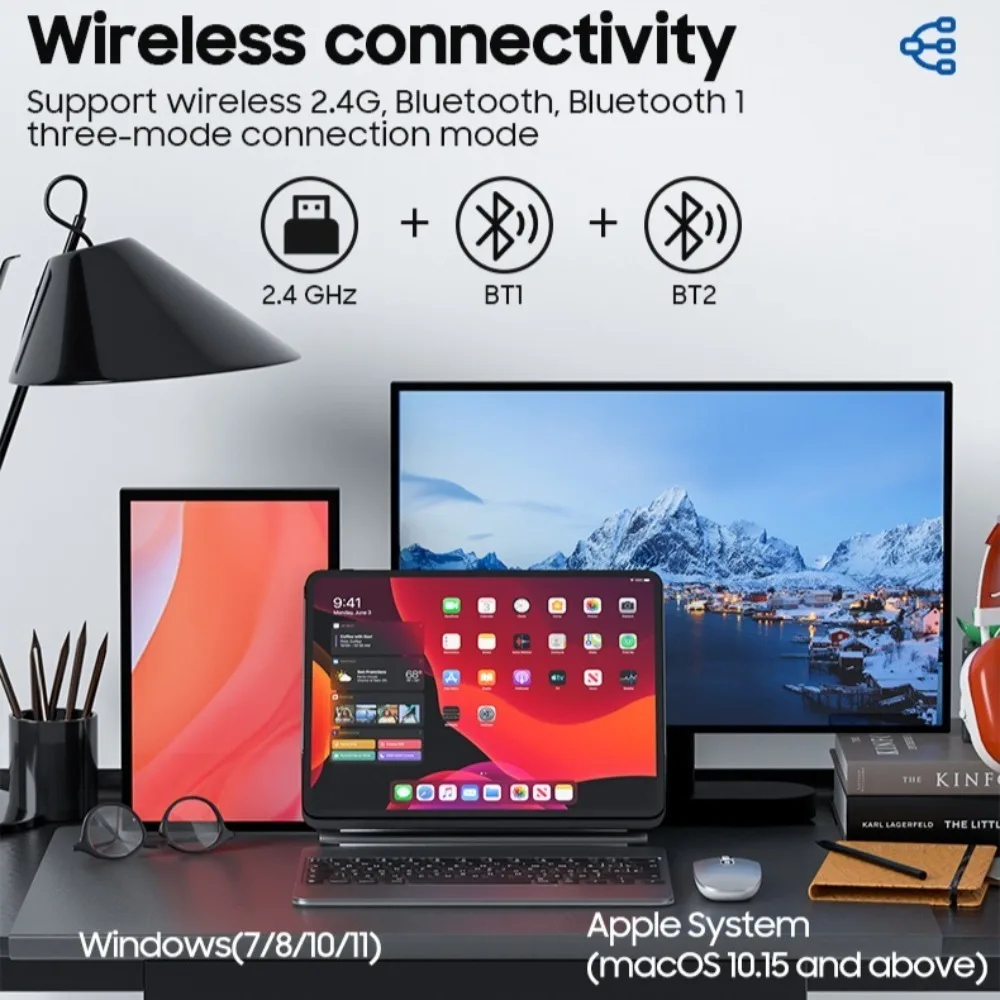 M191-Pro Wireless Bluetooth Mouse AI Voice Typing Translation Dual-Mode Rechargeable Intelligent with Screen Office Accessory