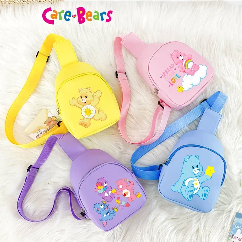 

Care Bears Children Crossbody Bag Girl Kawaii Fashion Chest Bags Travel Satchel Casual Shoulder Backpack Cute Birthday Kids Gift