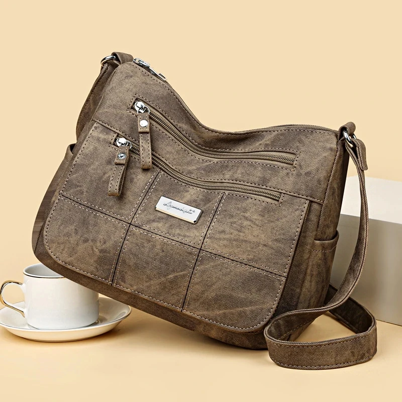 Damen Canvas Umhängetasche Mode Multifunktionale Outdoor Umhängetasche Damen Pendler Große Kapazität Umhängetasche Umhängetasche – Detail 11