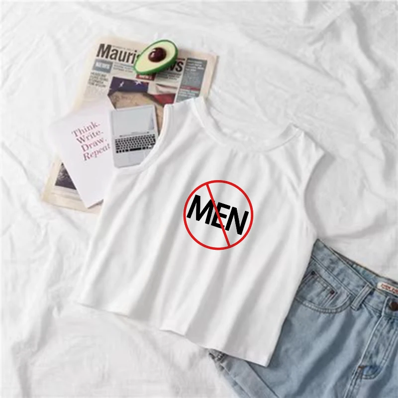 하라주쿠 레터 프린트 화이트 베이직 베스트 여성 2025 펑크 슬리브리스 Y2K 패션 탱크탑 섹시 크롭탑