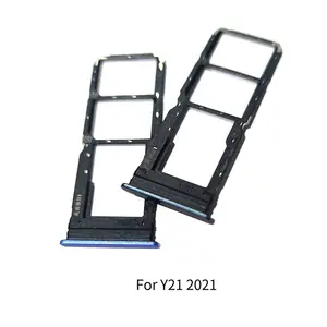 Bilashmart Vivo Y21 Y21s 2021 / Y21a Y21e Y21t Y21G 2022 SIM Card Tray Slot Holder Adapter Socket Repair Parts