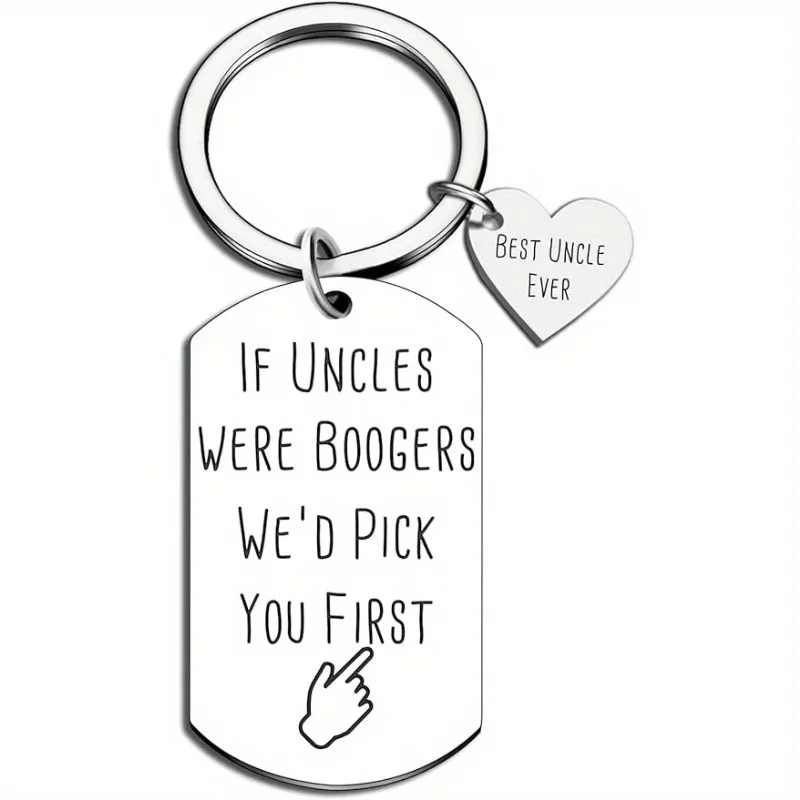 

1PC Uncle Gifts from Nephew Niece Funny Uncle Keychain for Fathers Day Birthday Christmas Halloween