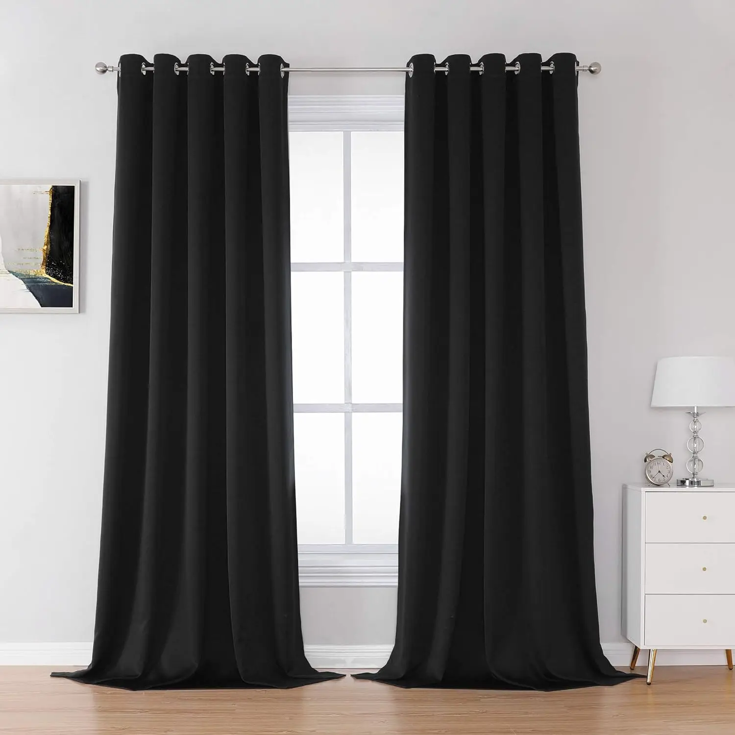 

Blackout Curtain Panels 60x120 Inch Set of 2, Thermal Insulated Room Darkening Drapes for Bedroom