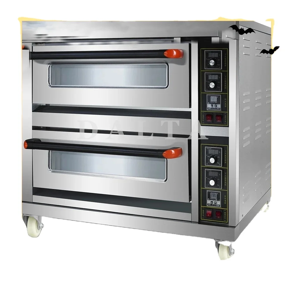 

Oven Gas Commercial Bread Making Machine Electric /Gas baking Ovens 2 Deck 4 Trays Bakery Oven for restaurant sale