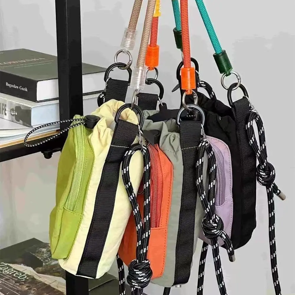 Lightweight Travel Crossbody Bag Large Capacity Waterproof Drawstring Bucket Bag Adjustable Quick-drying Thermos Cup Bag