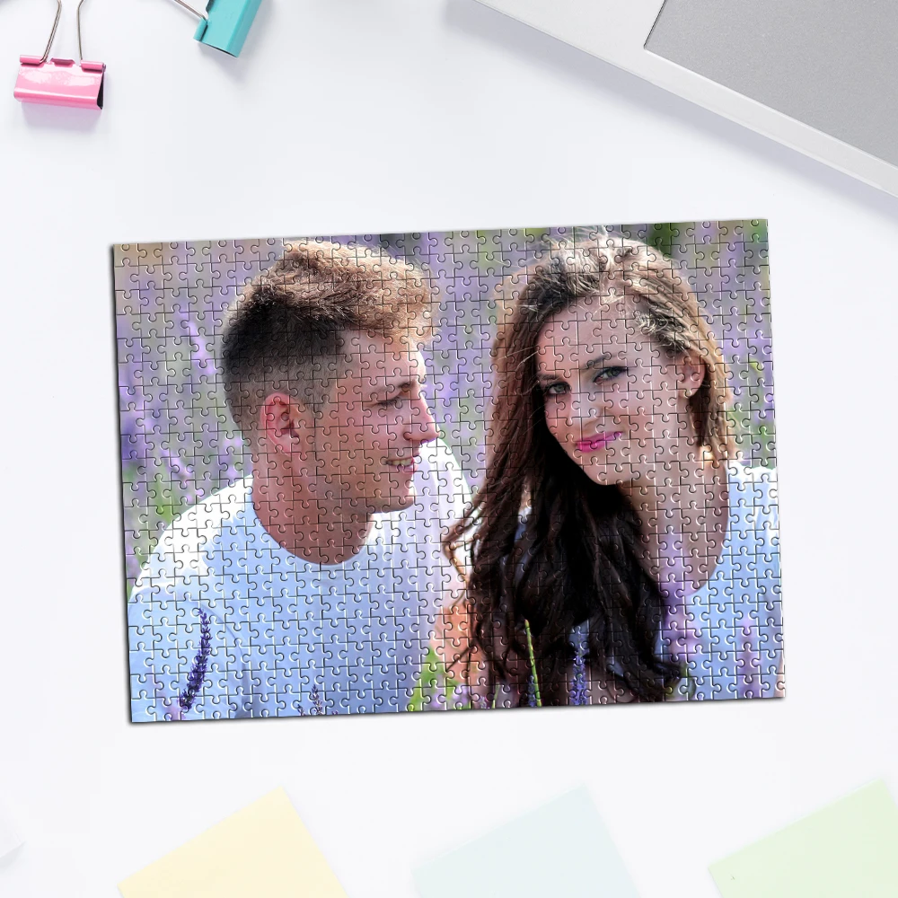 35/300/500/1000pcs Personalized Custom Photo Couple Puzzle From Your Photo Custom Puzzle For Adults Photo Jigsaw Family Memories