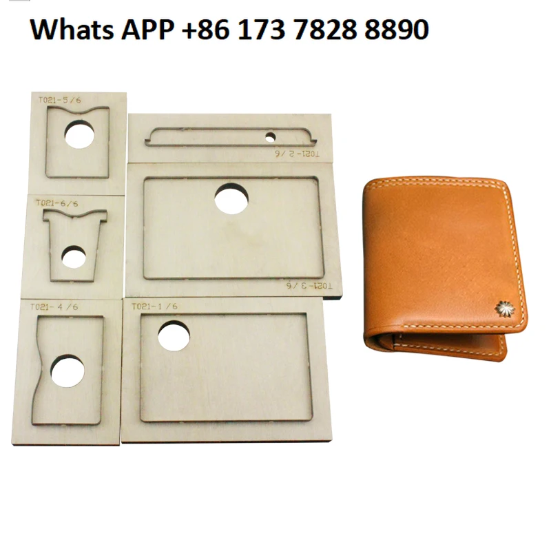 

Jinzhi T021 short clip wallet vertical version vertical knife mold, leather, handmade leather knife mold, set of 5 pieces DIY