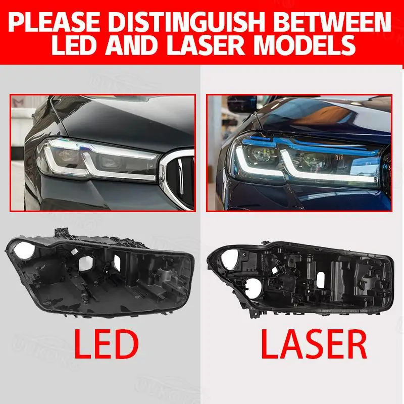 Car Lampshade Lens Lamp Back House Cover For BMW G30 G38 2020 2021 2022 Headlight Back Base Front Housing Replacement DIY tools
