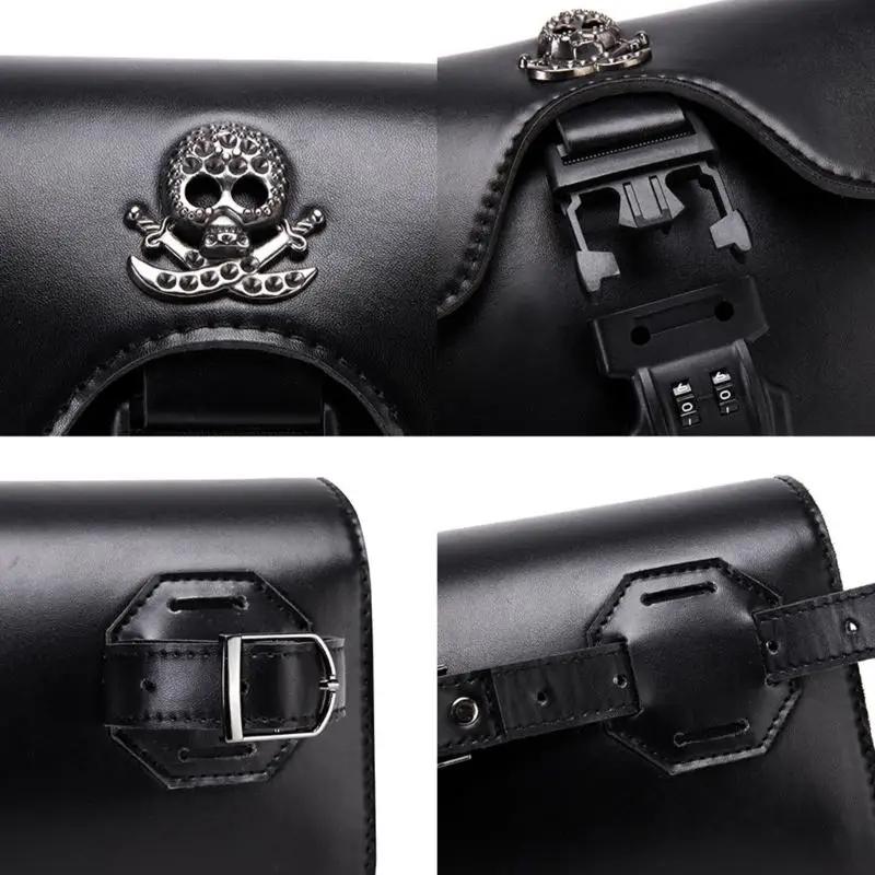G7NA Motorrad-Vorderradgabel-Organizer, Anti-Diebstahl-Kombinationsschloss, gepolsterte Werkzeugtasche – Detail 5