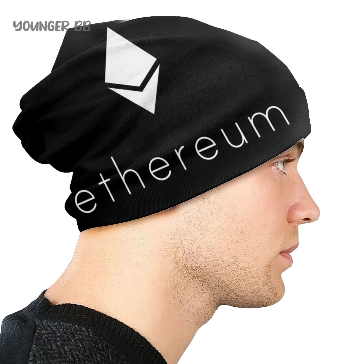 Motorhaube Hüte Bitcoin BTC Männer frauen Stricken Hut Ethereum Cryptocurrency Winter Warme Kappe Beanies Thermische Elastische Caps