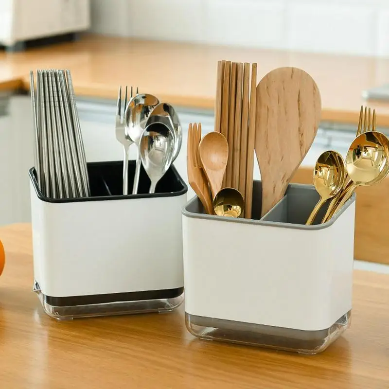 Drain Chopsticks Holder 3 Layer Cutlery Drainer Kitchen Spoon Chopstick Storage Rack Chopstick Box