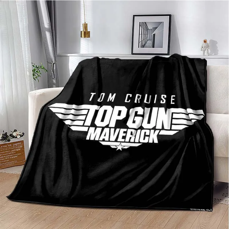 Classic Movie Top Gun Sign Tom Cruise Flannel Blanket Ultra Soft Warm Throw For Bedroom Living Room Game Room Home Decor Gift