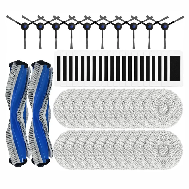 EAS-สําหรับ ECOVACS DEBOT T30S COMBO เครื่องดูดฝุ่นหุ่นยนต์หลักแปรงด้านข้าง HEPA FILTER Mop ผ้าอะไหล่ทดแทน