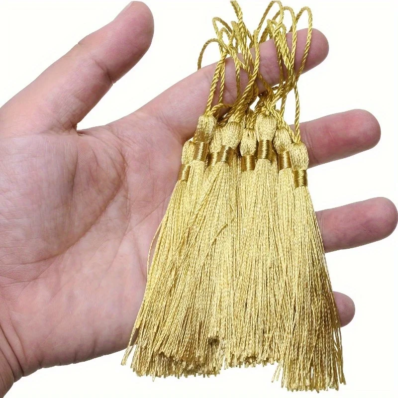 20pcs,Mini Silky Handmade Soft Flossy Bookmark Tassels With Cord Loop For Keychain Earring Making,Gift Tag DIY Craft Projects