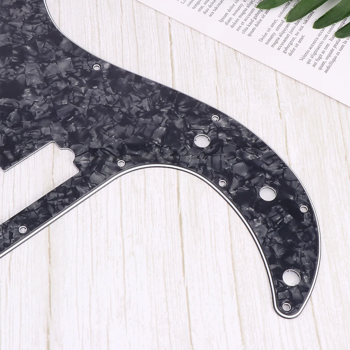 

Pb Pickguard Black 13 Holes Scratch Plate Protective Cover Replacement Electric Bass Parts Pickguard