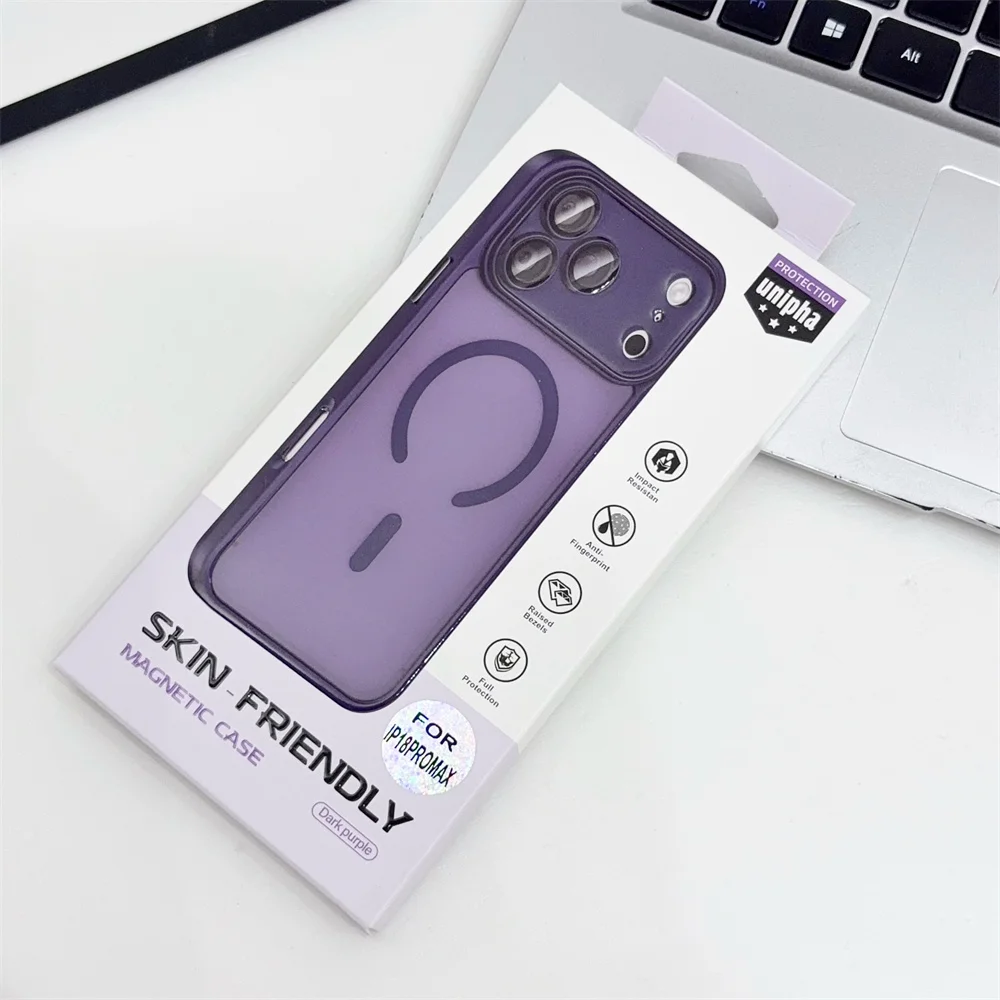 Luxuriöse, verpackte Handyhülle mit mattierter Oberfläche für iPhone 18, 17 Pro Max, Air, 16 Plus, 15, 14, 13, 12, 11, kompatibel mit MagSafe, matte, transparente, magnetische Hülle. – Detail 21