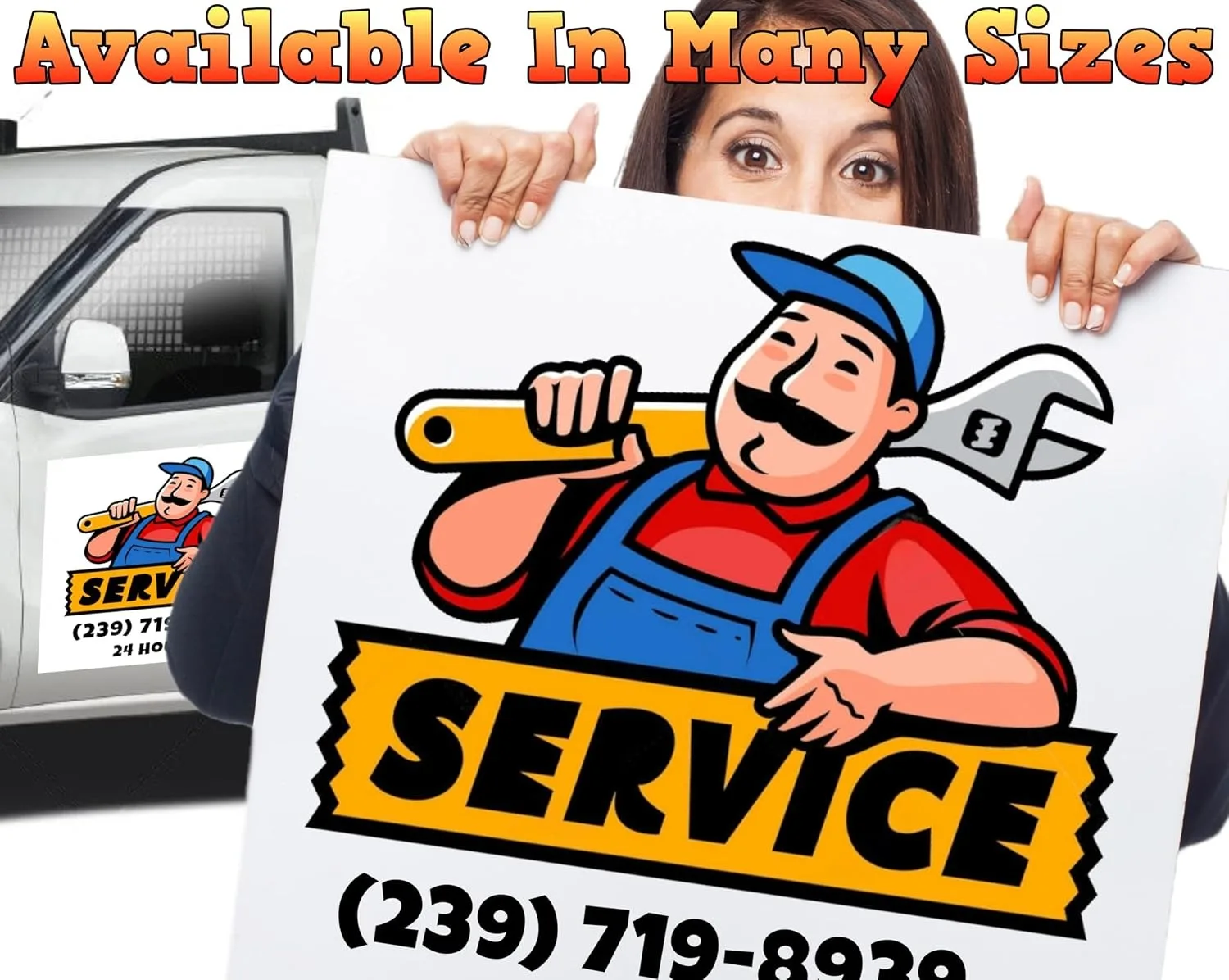 Personalized Car Magnet Sign Custom Business Logo for Cars Trucks Vans,Multiple sizes, any shape Waterproof Removable