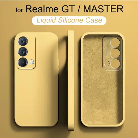 Capa de silicone líquido original 20 cores para realme gt master edition gtmaster gt me versão global capa de telefone capa completa
