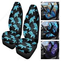 Blue Sea Turtle Print Car Seat Cover Front Seat Only,Set of 2 Automotive Vehicles Seat Accessories Soft Polyester Bucket Seat