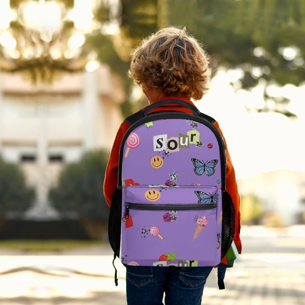 SOUR themed Schoolbag For boys Large Capacity Student Backpack Cartoon High School Student Backpack 17inch