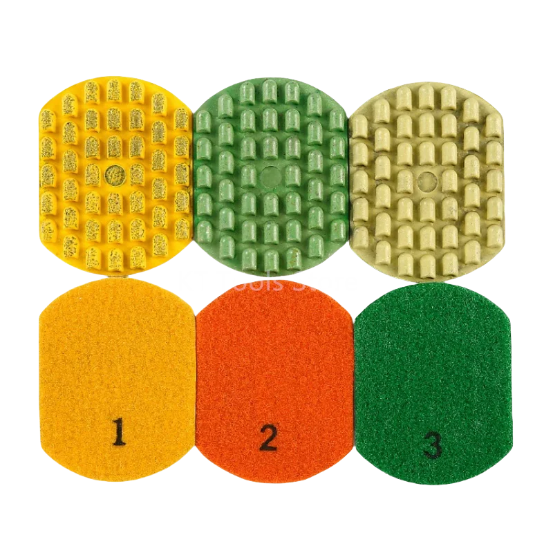 3-Step Floor Polishing Pad Diamond Resin Bond Polish Pad for Marble Granite Terrazzo Floor Renovation Sanding Polishing Tool