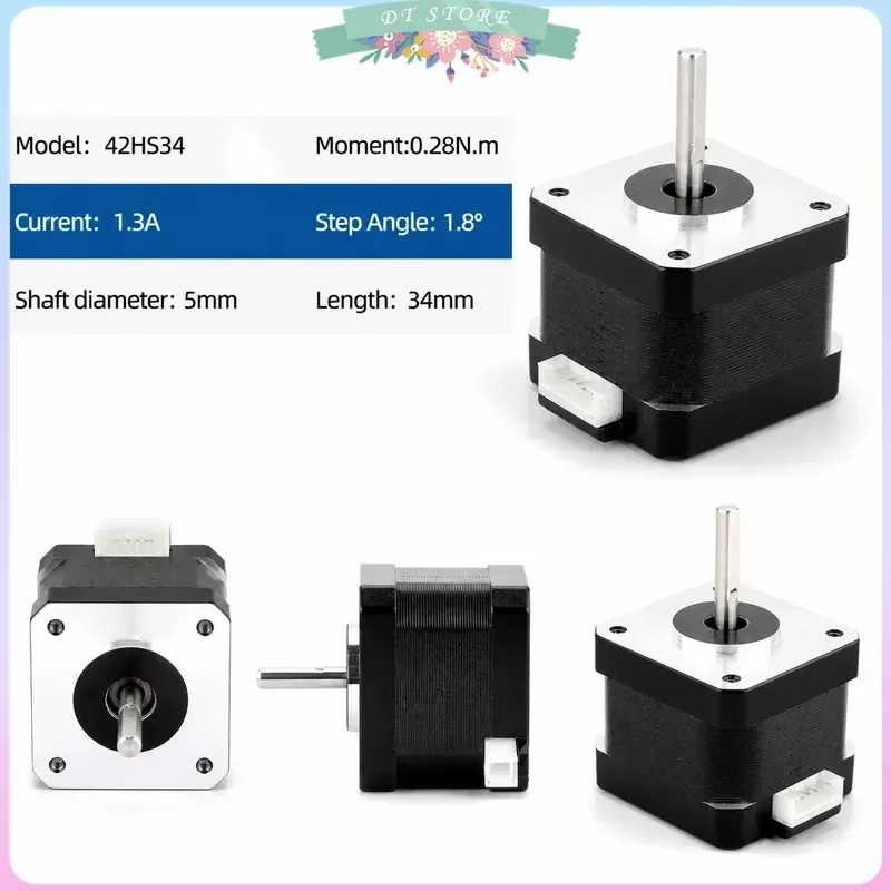 New 42 Stepper Motor 17HS3401S 34mm 28Ncm 4 Lead Micro Step Motor for DIY 3D Printer CNC Machine High Torque