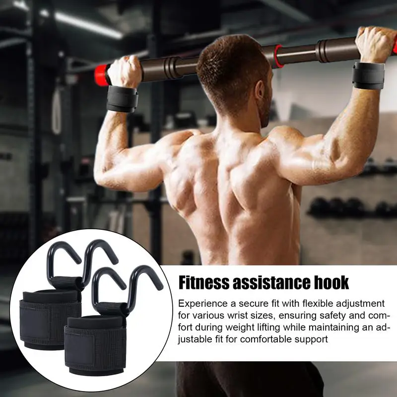 

Lifting Hooks Ergonomic Fitness Grip For Gym Versatile Wrist Support Straps With Hook For Deadlift Squat Pull Up Weightlifting