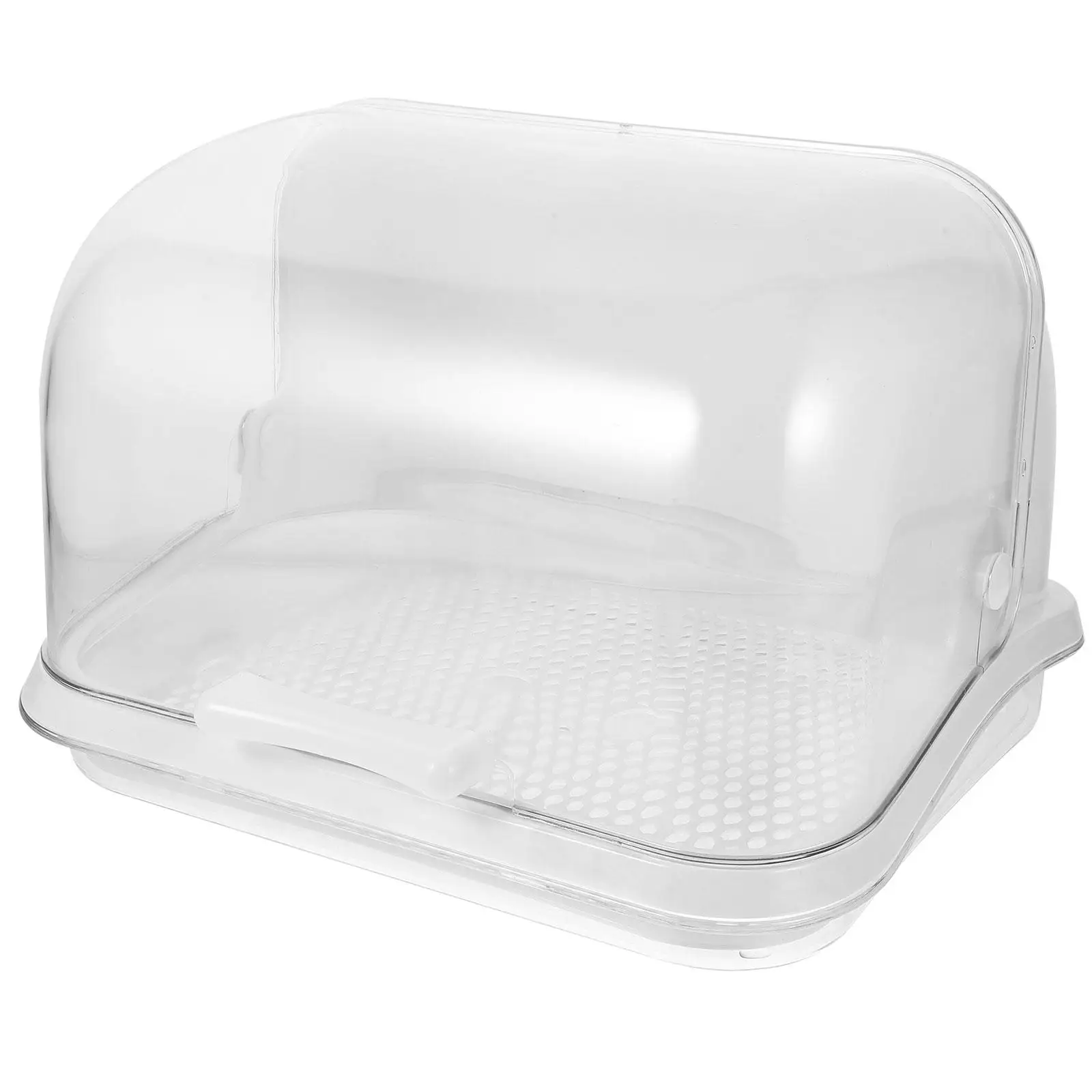 

Bread Pastry Storage Box Baby Dishes Cups Bottles Organizer White Draining Container Dustproof Insectproof Fruit Snack Storage