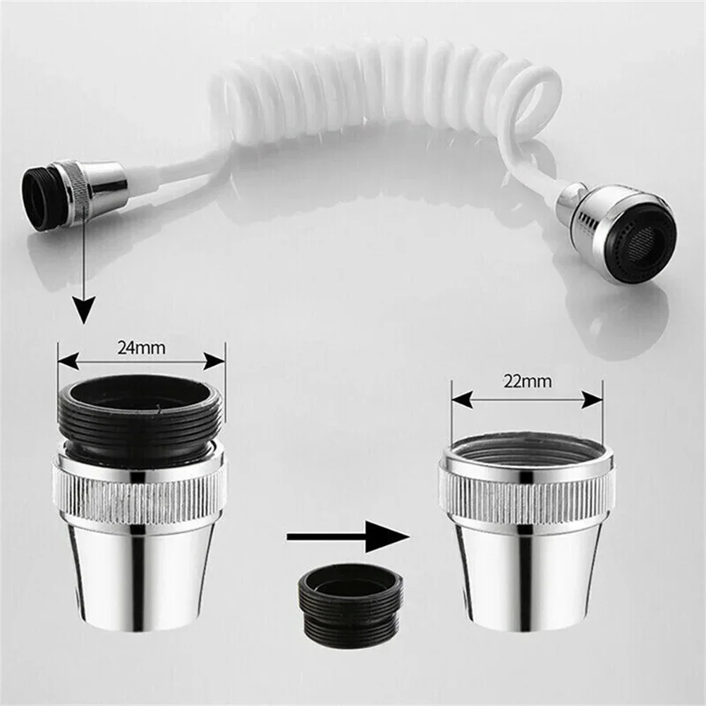 Adaptateur de robinet flexible à économie d'eau, rallonge de tuyau long, buse flexible, moteurs de pulvérisation d'évier, arroseur de bain, accessoires de douche