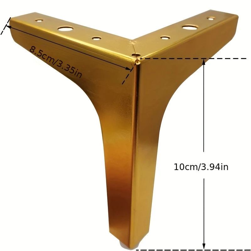 4pcs metal furniture legs Sofa Cabinet Table Heightening Foot Furniture Replacement Feet triangular support legs hardware ﻿