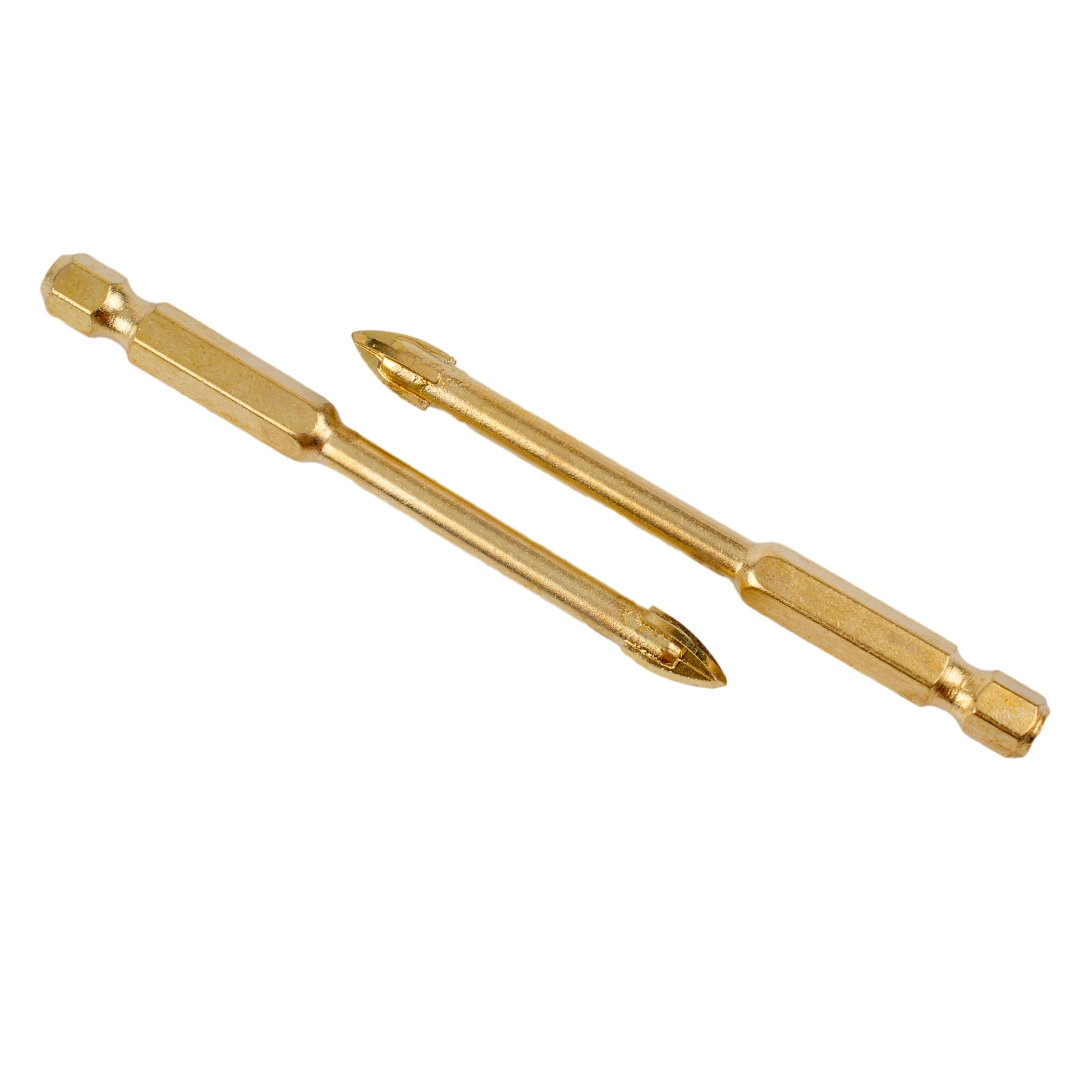 Set di punte da trapano da 10 pezzi da 6mm trapano in vetro con gambo esagonale a testa di lancia con 4 taglienti per la perforazione del vetro di marmo di piastrelle di ceramica di vetro