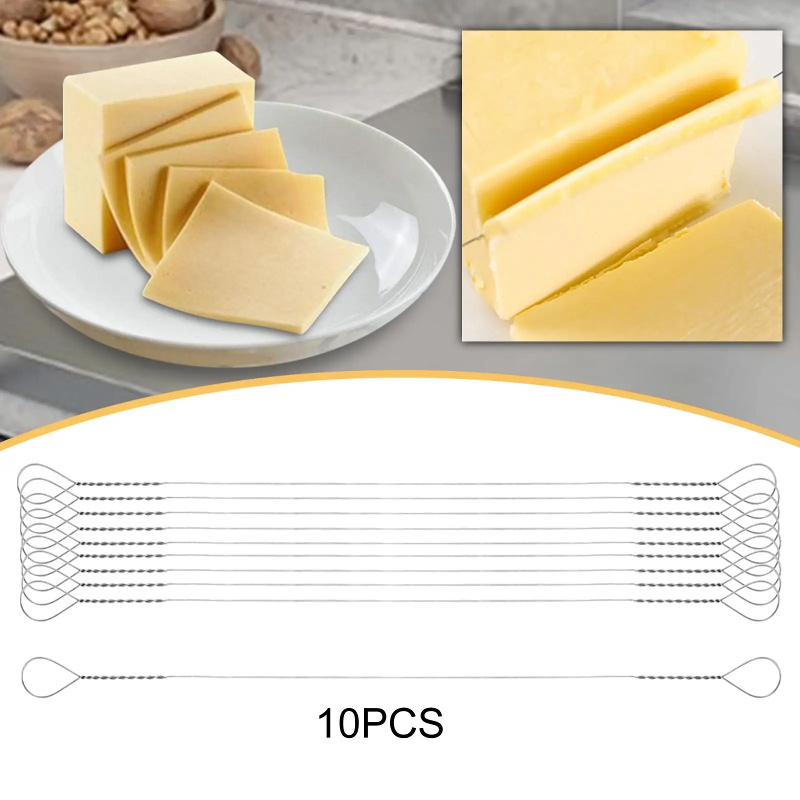 Heavy Duty Stainless Steel Cheese Slicer Replacement Wires 14.5cm Food Grade for Butter Cheddar and Ham