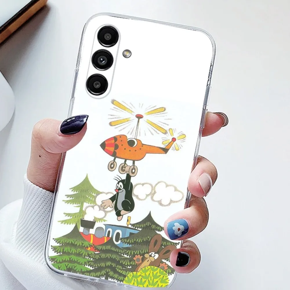 Cartoon Little M-Mole Phone Case For Samsung Galaxy A71,70,52,51,40,31,A50,30S,21S,Note20ultra Transparent Cover