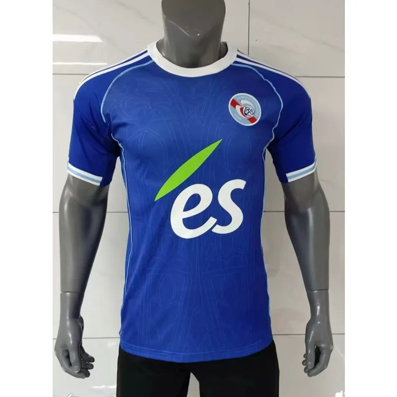 2526 سترة قصيرة الأكمام لمحبي كرة القدم من ستراسبورغ ستاديوم هوم #1