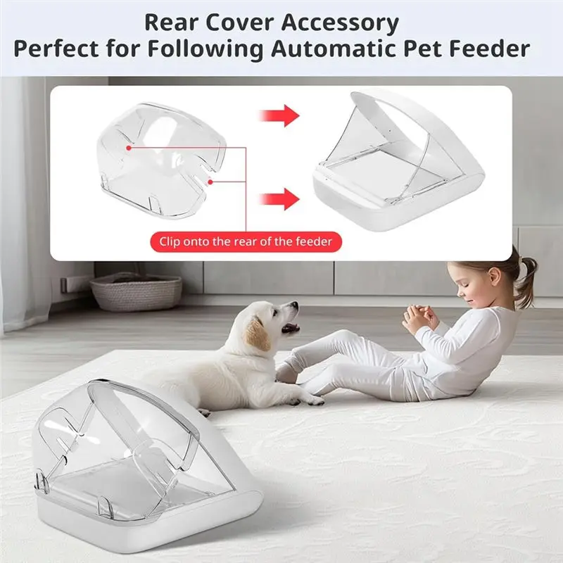 GYTB-Rear Cover For Automatic Microchip Cat Pet Feeder Prevents Persistent Pet From Getting Food From The Back Of The Feeder