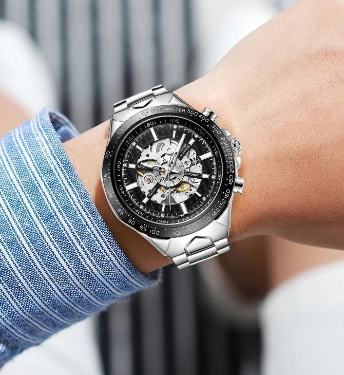 

Men Watches High Quality Men's Fashionable Casual Hollow Mechanical Watch Wrist Watches for Men