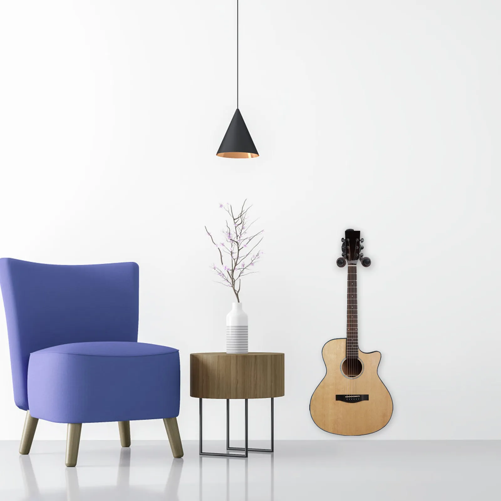 Guitar Wall Hanger Sturdy Solid Holder Violin Ukulele Wall Mounted Rack Space Saving Hook Ideal for Musical Instrument Display
