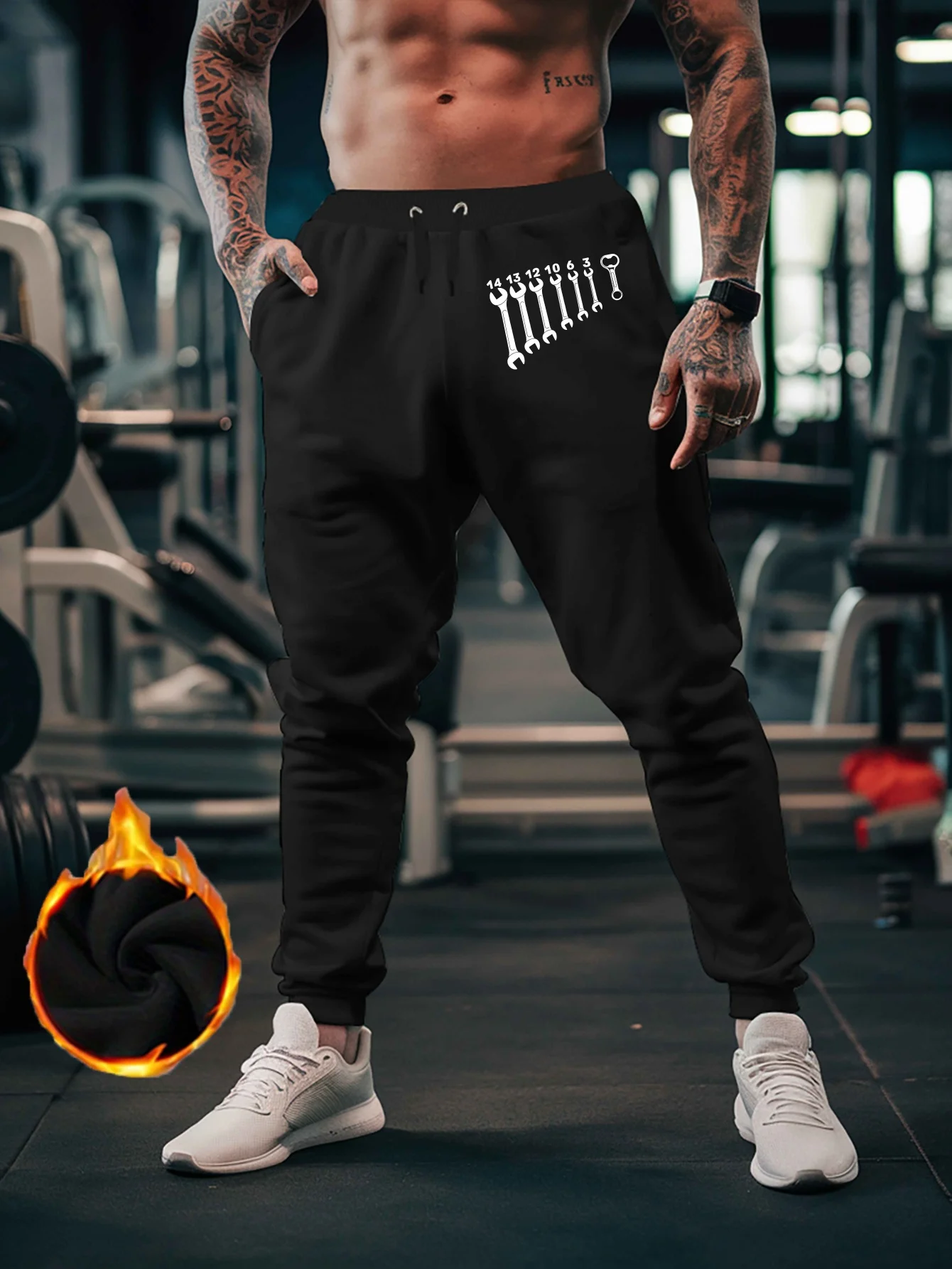 Repair‑flavored Wrench Tool Mechanic Theme Decor Graphic Print Comfy Sweatpants Men Hip Hop Sports Jogger Trousers