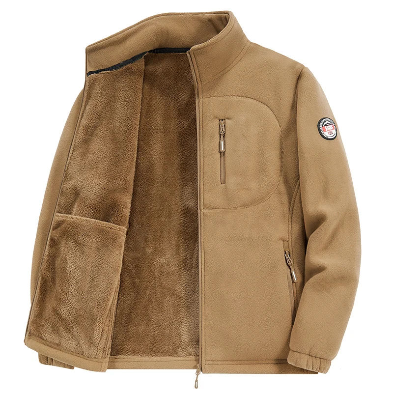 

Warm Fleece Men's Winter Lamb Cashmere Thick Warm Sweatshirts Casual Cardigan Fashion Bomber Jackets Zipper Coat Sweatshirts