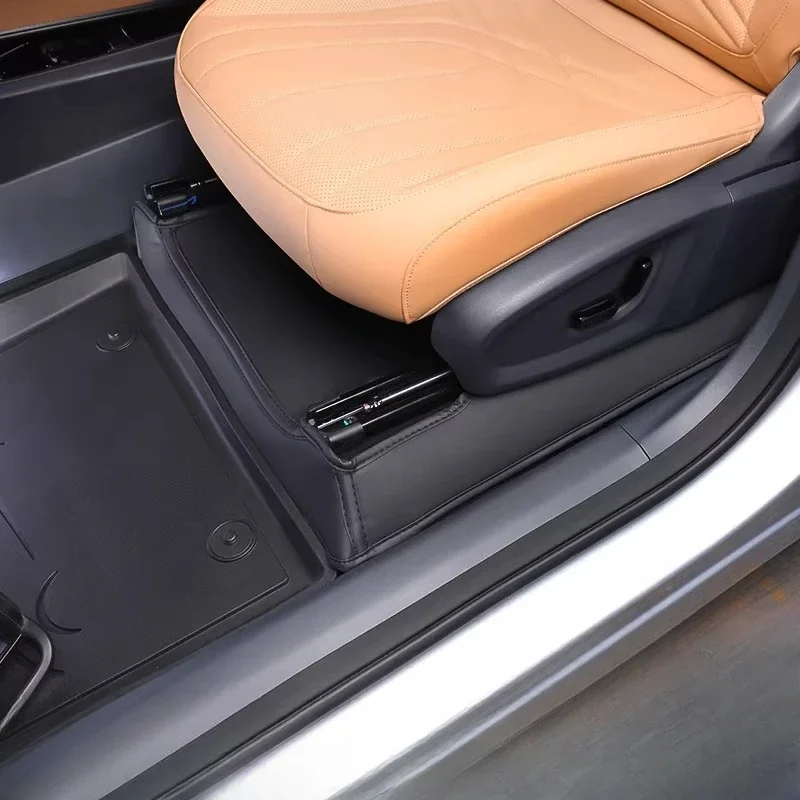 Suede Anti-Kick Pad Seat Protector, Foot Mats & Door Sill Strip for Geely Galaxy Starship 7 EM-i