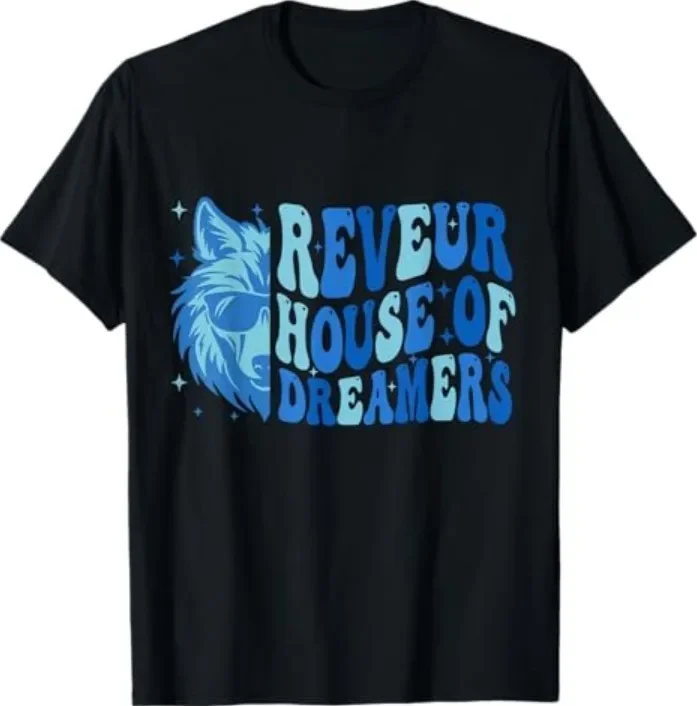 

Blue Wolf Dreamers Spirit Tee Retro Style Casual Wear